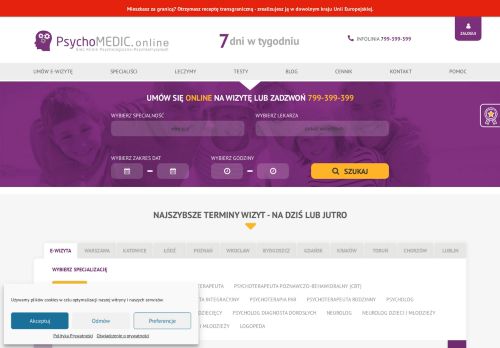 NZOZ PSYCHOMEDIC.PL KLINIKA PSYCHOLOGICZNO-PSYCHIATRYCZNA Michał Niewiński